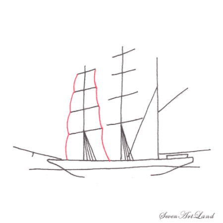 Раскраски яхта в море