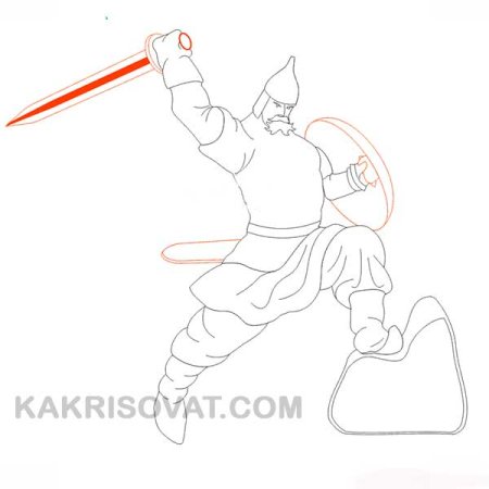 Александр Невский рисунок карандашом