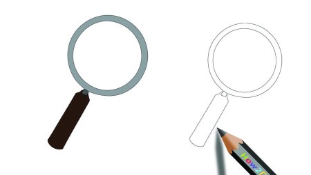 Лупа трафарет