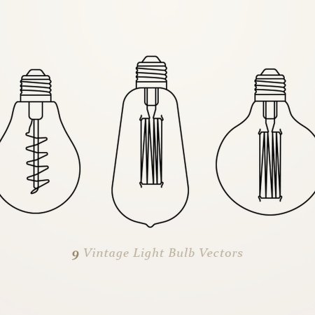 Ретро логотип лампочка