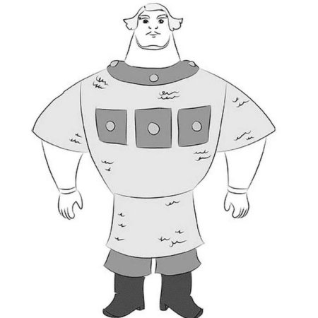 Рисование богатыря поэтапно