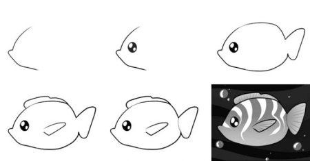 Как нарисовать рыбу легко