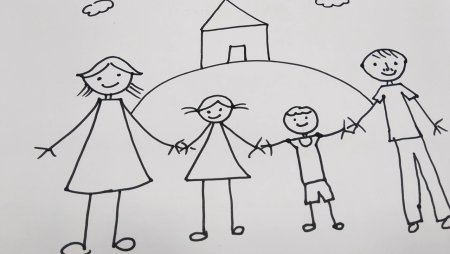Рисунок семьи легкий