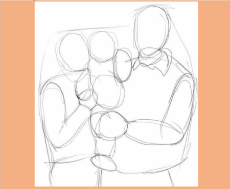 Рисунок семьи поэтапно