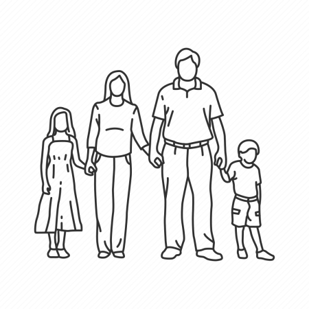 Рисунок семьи из 4 человек