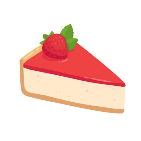 Рисунок чизкейка с клубникой