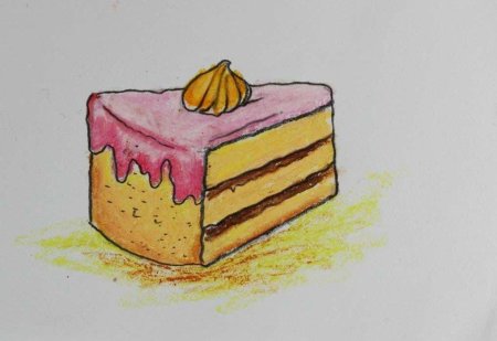 Рисунок торта для срисовки