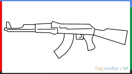 Поэтапный рисунок АК 47