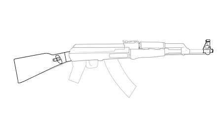 АК-47 рисунок карандашом легко