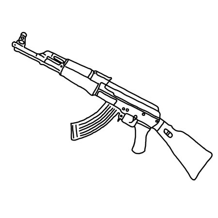 АК 47 сбоку чертёж