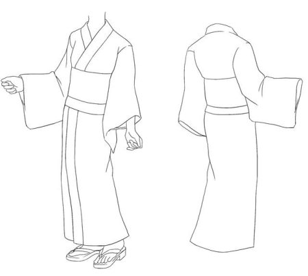 Кимоно эскиз