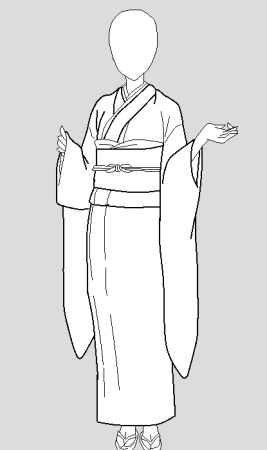 Кимоно женское для рисования