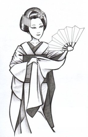 Японский срисовка карандашами