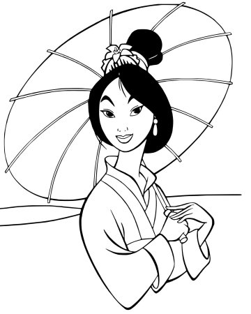 Раскраска китайская девочка