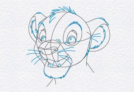 Рисунки для срисовки для начинающих Симба