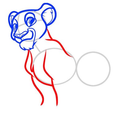 Симба Король Лев нарисовать поэтапно