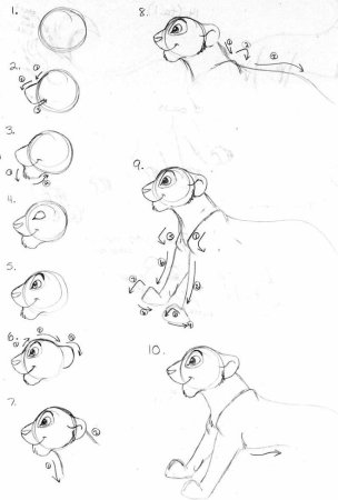 Как рисовать персонажей из короля Льва