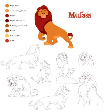 Король Лев Муфаса нарисовать