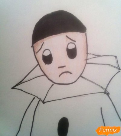 Пьеро рисунок карандашом для детей