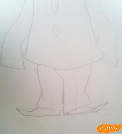 Пьеро рисунок карандашом