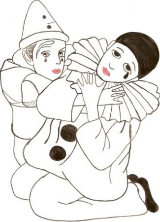 Пьеро раскраска