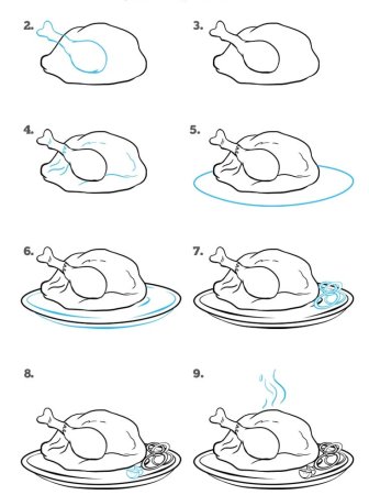 Бургер рисунок легкий