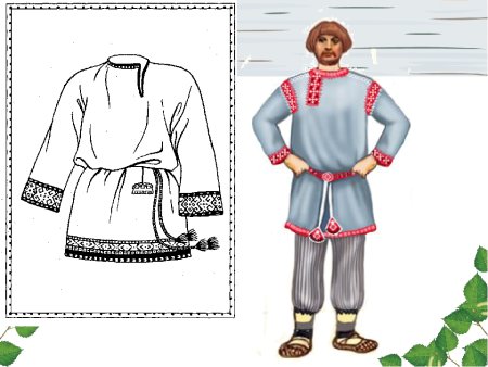 Рисование русского народного костюма