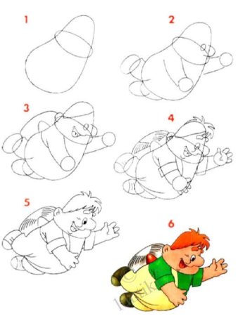 Как нарисовать Карлсона