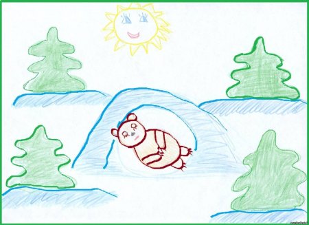Зимний рисунок 2 класс