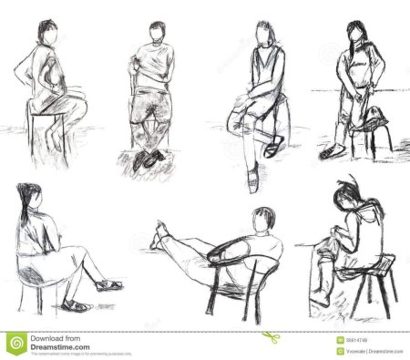 Человек сидит на стуле рисунок поэтапно (49 фото) » рисунки для срисовки на  Газ-квас.ком