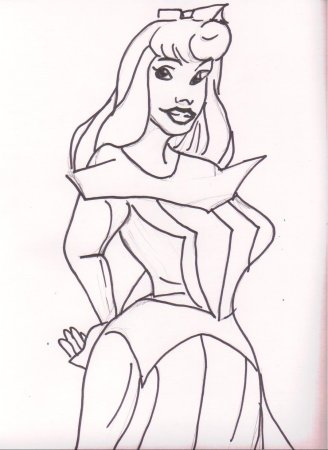 Спящая красавица карандашом