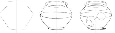 Поэтапное рисование аквариума