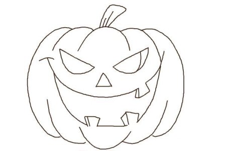 Тыква на Хэллоуин карандашом