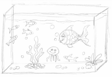Аквариум раскраска для детей