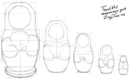 Презентация рисование матрешки
