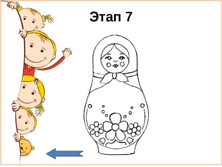 Матрешки для рисования детям