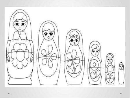 Матрешка пошаговое рисование