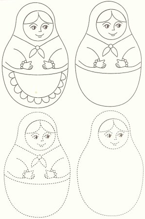 Рисование матрешки в средней группе