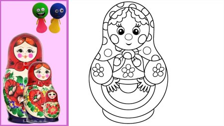 Матрешки для раскрашивания детям 5-7 штук