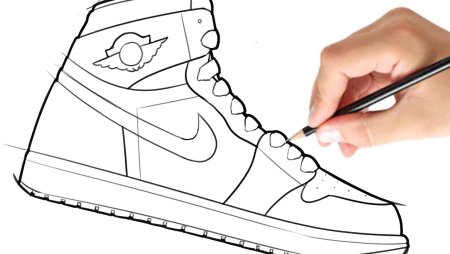 Nike Air Jordan 1 рисунок