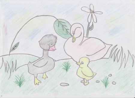 Ребята и утята раскраска