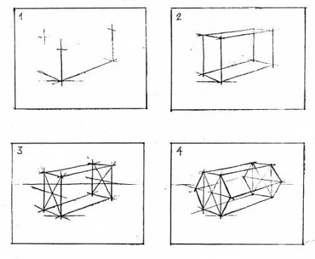 Построение Призмы в перспективе
