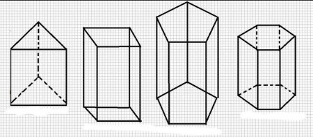 Шестиугольная Призма на клетчатой бумаге