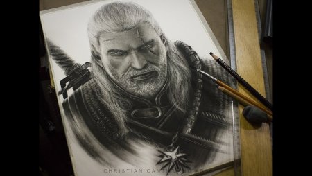 Геральд Ведьмак карандашом