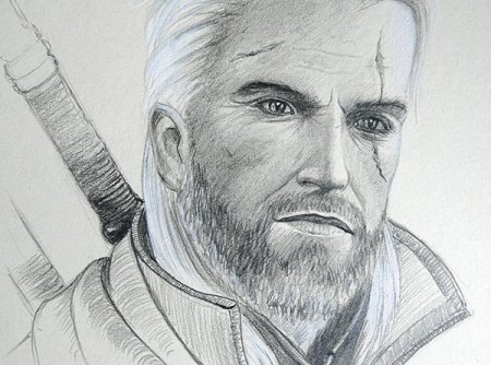 Ведьмак арт карандашом