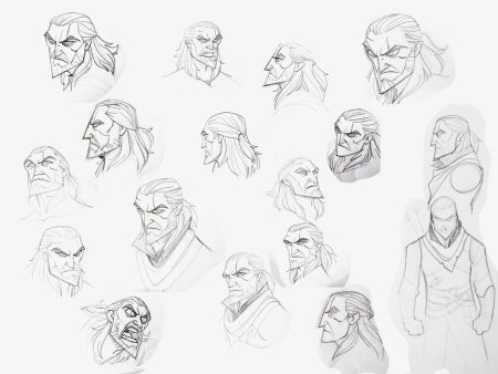 Ведьмак персонажи рисовка