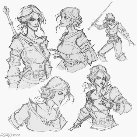 Скетчи Ведьмак 3 Цири