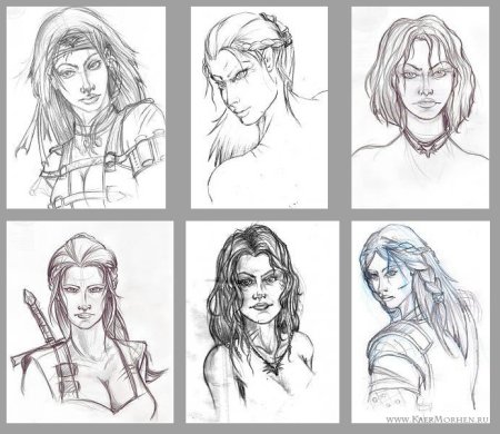 Ведьмак персонажи рисовка