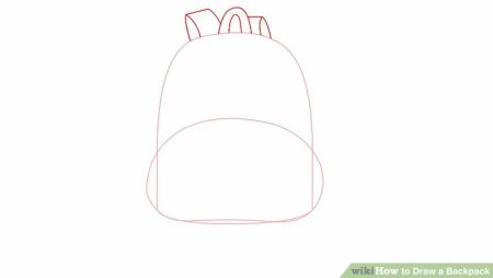Рисунок рюкзака пошагово