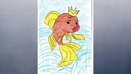 Рисование Золотая рыбка
